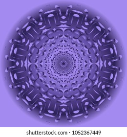 Mandala Style Vector Color Shapes. Decoration for fashion, holiday card, relax illustration