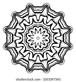 Mandala Style Vector Color Shapes. Decoration for fashion, holiday card, relax illustration