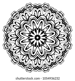 Mandala Style Vector Color Shapes. Decoration for fashion, holiday card, relax illustration