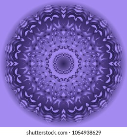 Mandala Style Vector Color Shapes. Decoration for fashion, holiday card, relax illustration