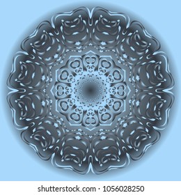 Mandala Style Vector Color Shapes. Decoration for fashion, holiday card, relax illustration