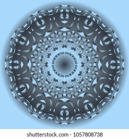 Mandala Style Vector Color Shapes. Decoration for fashion, holiday card, relax illustration
