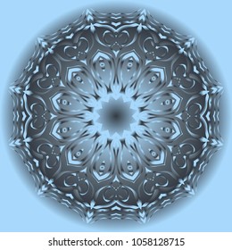 Mandala Style Vector Color Shapes. Decoration for fashion, holiday card, relax illustration