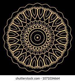 Mandala Style Vector Color Shapes. Abstract design. Fantastic decoration for fashion, holiday card, relax illustration.
