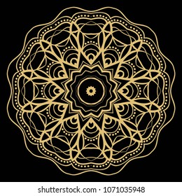 Mandala Style Vector Color Shapes. Abstract design. Fantastic decoration for fashion, holiday card, relax illustration.
