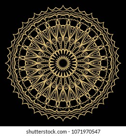 Mandala Style Vector Color Shapes. Abstract design. Fantastic decoration for fashion, holiday card, relax illustration.