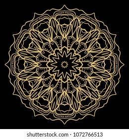 Mandala Style Vector Color Shapes. Abstract design. Fantastic decoration for fashion, holiday card, relax illustration.