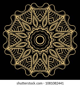 Mandala Style Vector Color Shapes. Abstract design. Fantastic decoration for fashion, holiday card, relax illustration.