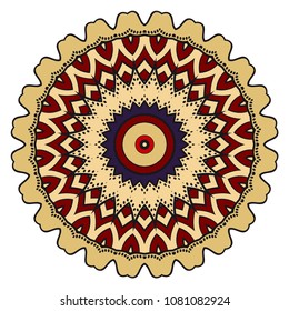 Mandala Style Vector Color Shapes. Abstract design. Fantastic decoration for fashion, holiday card, relax illustration.