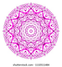 Mandala Style Vector Color Shapes. Abstract design. Fantastic decoration for fashion, holiday card, relax illustration