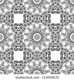 Mandala Style Vector Color Shapes. Abstract design. Decoration for fashion, holiday card, elegant, relax illustration.