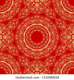 Mandala Style Vector Color Shapes. Abstract design. Decoration for fashion, holiday card, fantastic relax.