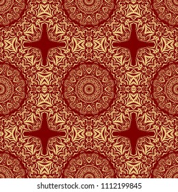 Mandala Style Vector Color Shapes. Abstract design. Decoration for fashion, holiday card, elegant, relax illustration.