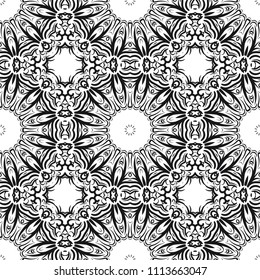 Mandala Style Vector Color Shapes. Abstract design. Decoration for fashion, holiday card, elegant, relax illustration.