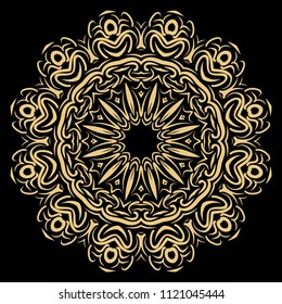 Mandala Style Vector Color Shapes. Abstract design. Fantastic decoration for fashion, holiday card, relax illustration