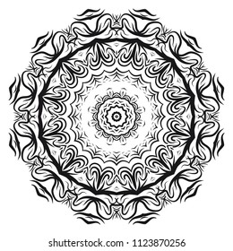 Mandala Style Vector Color Shapes. Abstract design. Fantastic decoration for fashion, holiday card, relax illustration