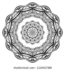 Mandala Style Vector Color Shapes. Abstract design. Fantastic decoration for fashion, holiday card, relax illustration