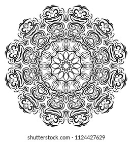 Mandala Style Vector Color Shapes. Abstract design. Fantastic decoration for fashion, holiday card, relax illustration
