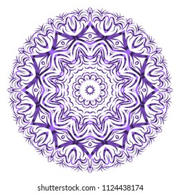 Mandala Style Vector Color Shapes. Abstract design. Fantastic decoration for fashion, holiday card, relax illustration.