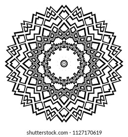 Mandala Style Vector Color Shapes. Abstract design. Mystic decoration for fashion, holiday card, relax illustration