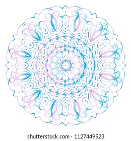 Mandala Style Vector Color Shapes. Abstract design. Mystic decoration for fashion, holiday card, relax illustration