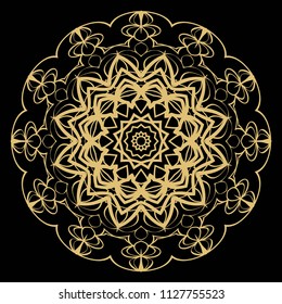 Mandala Style Vector Color Shapes. Abstract design. Mystic decoration for fashion, holiday card, relax illustration