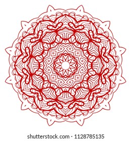 Mandala Style Vector Color Shapes. Beautiful Abstract design. Fantastic decoration for fashion, holiday card, relax illustration