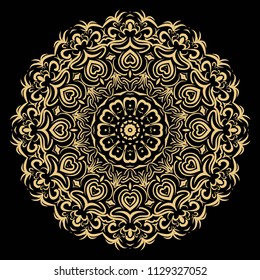 Mandala Style Vector Color Shapes. Abstract design. Fantastic decoration for fashion, holiday card, relax illustration