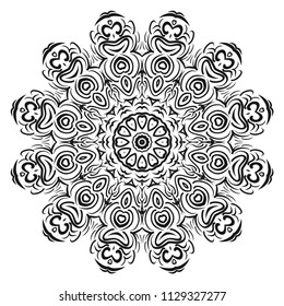 Mandala Style Vector Color Shapes. Abstract design. Fantastic decoration for fashion, holiday card, relax illustration