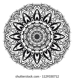 Mandala Style Vector Color Shapes. Abstract design. Fantastic decoration for fashion, holiday card, relax illustration.