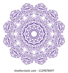 Mandala Style Vector Color Shapes. Abstract design. Fantastic decoration for fashion, holiday card, relax illustration