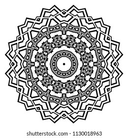 Mandala Style Vector Color Shapes. Beautiful Abstract design. Fantastic decoration for fashion, holiday card, relax illustration