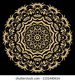 Mandala Style Vector Color Shapes. Abstract design. Fantastic decoration for fashion, holiday card, relax illustration