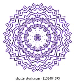 Mandala Style Vector Color Shapes. Beautiful Abstract design. Fantastic decoration for fashion, holiday card, relax illustration