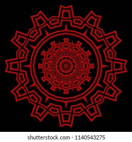 Mandala Style Vector Color Shapes. Abstract design. Mystic decoration for fashion, holiday card, relax illustration