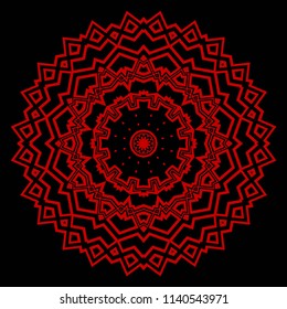 Mandala Style Vector Color Shapes. Abstract design. Mystic decoration for fashion, holiday card, relax illustration