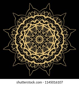 Mandala Style Vector Color Shapes. Abstract design. Mystic decoration for fashion, holiday card, relax illustration