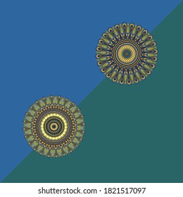 Mandala Style Vector Color Shapes.Abstract design.Fantastic decoration for fashion,holiday card,paper, textile, cloth fabric print,etc