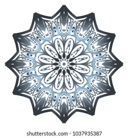 Mandala Style Vector Shapes. Decorative Cicle ornament. Floral design.