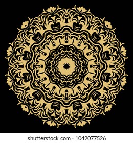 Mandala Style Vector Shapes. Decorative Cicle ornament. Floral design.