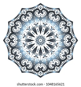Mandala Style Vector Shapes. Decorative Cicle ornament. Floral design.