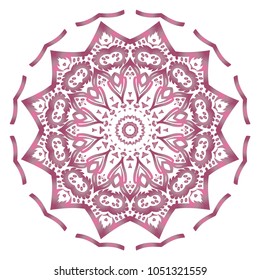 Mandala Style Vector Shapes. Decorative Cicle ornament. Floral design.