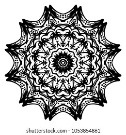 Mandala Style Vector Shapes. Decorative Cicle ornament. Floral design.