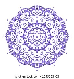 Mandala Style Vector Shapes. Decorative Cicle ornament. Floral design.