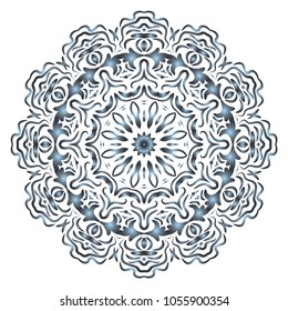 Mandala Style Vector Shapes. Decorative Cicle ornament. Floral design.