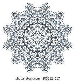 Mandala Style Vector Shapes. Decorative Cicle ornament. Floral design.