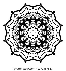 Mandala Style Vector Shapes. Decorative Cicle ornament. Floral design