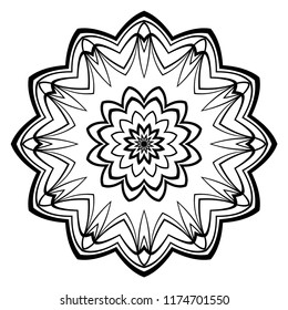 Mandala Style Vector Shapes. Decorative Cicle ornament. Floral design