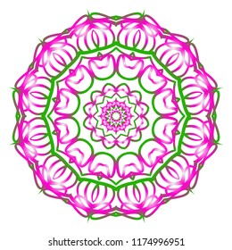 Mandala Style Vector Shapes. Decorative Cicle ornament. Floral design