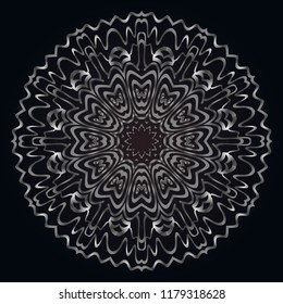 Mandala Style Vector Shapes. Decorative Cicle ornament. Floral design